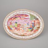 English Porcelain Oval Dish, possibly Miles Mason, early 19th century, length 14.3 in — 36.3 cm