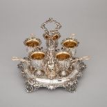 Victorian Silver Egg Cruet, Charles & George Fox, London, 1850, height 8.3 in — 21 cm