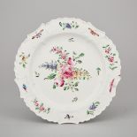 Bow 'Mecklenburg Strelitz' Type Plate, c.1770, diameter 9.3 in — 23.5 cm