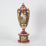 Massive 'Vienna' Two-Handled Vase and Cover, early 20th century, height 43.3 in — 110 cm