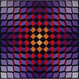 Yvaral (Jean-Pierre Vasarely) (1934-2002), CRISTALLISATION RVN, 1972, Acrylic on canvas; signed twic