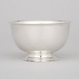 German Silver Sugar Bowl, Hans Jürgen Berg, Lübeck, c.1760-70, height 2.8 in — 7 cm, diameter 4.6 in