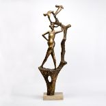 Emilio Greco (1913-1995), PRIMAVERA (SPRING), 1961, Gilt and silvered bronze; signed “Greco I” in th