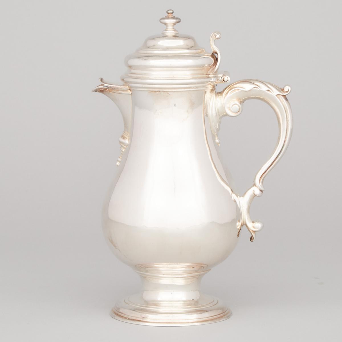 George II Silver Covered Jug, Jacob Marsh, London, 1743, height 10 in — 25.5 cm