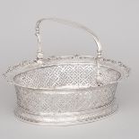 George II Silver Oval Cake Basket, Benjamin Godfrey, London, 1736, length 13 in — 33 cm