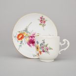 Meissen Cup and Saucer, late 18th century, diameter 5.2 in — 13.2 cm