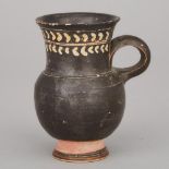 Campanian Black Ware Olpe, 4th-3rd century B.C., height 4.1 in — 10.5 cm