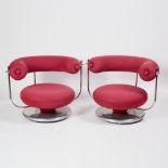 Pair of S401 Lounge Chairs by Verner Panton for Thonet, 1967, 27.6 x 41.7 x 36.2 in — 70 x 106 x 92