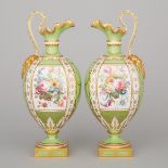 Pair of Royal Crown Derby Ewers, Albert Gregory, 1921, height 10.8 in — 27.5 cm (2 Pieces)