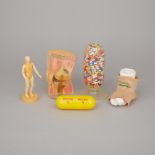 Group of Five Pharmaceutical Store Display Models, mid 20th century, height 8.5 in — 21.6 cm (5 Piec