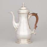 George II Silver Coffee Pot, John Payne, London, 1759, height 9.6 in — 24.5 cm