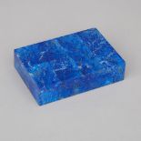 Lapis Lazuli Mineral Dresser Box, 20th century, 1.5 x 6 x 4.2 in — 3.8 x 15.2 x 10.6 cm