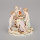 Meissen Group of Winter, c.1900, height 3.3 in — 8.5 cm