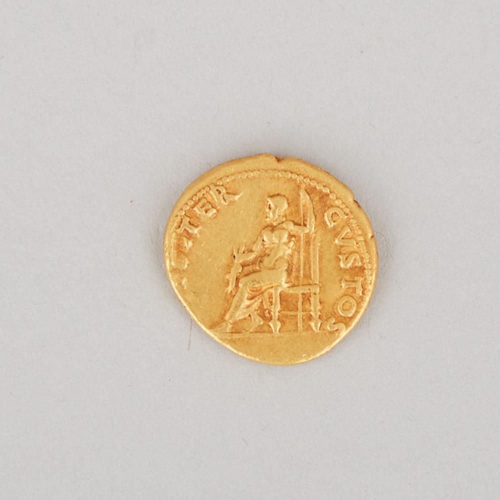 Roman Gold Nero Aureus c.54-68A.D., obverse: Laureate head right "NERO CAESAR AVGVSTVS" reverse: Jup - Image 2 of 2
