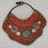 Ladakh Gorget, Jammu and Kashmir, India, mid 20th century, width 9.75 in — 24.8 cm