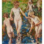 Erasmus Bernhard van Dulmen Krumpelman (1897-1987), BATHING GIRLS (W. JANTJE), CIRCA 1945, Oil on ca