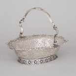 George II Silver Pierced Cake Basket, Edward Aldridge & John Stamper, London, 1755, length 14 in — 3