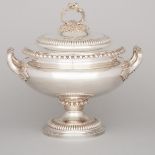 Large Victorian Silver Covered Soup Tureen, James Charles Edington, London, 1838, height 13.4 in — 3