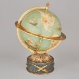 Swiss World Time Clock Globe on Stand, Eduard Gübelin, Lucerne, c.1930, height 51.5 in — 130.8 cm