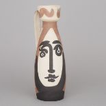 ‘Visage’, Pablo Picasso (1881-1973), Ceramic Jug, c.1955, height 12.1 in — 30.7 cm