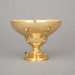 Swiss Yellow Gold Footed Bowl, Meister, Zurich, c.1961, height 4.6 in — 11.8 cm, diameter 6.2 in — 1