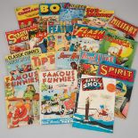 Seventeen American WWII Era Comics, 1943-45, 10 x 7.25 in — 25.4 x 18.4 cm