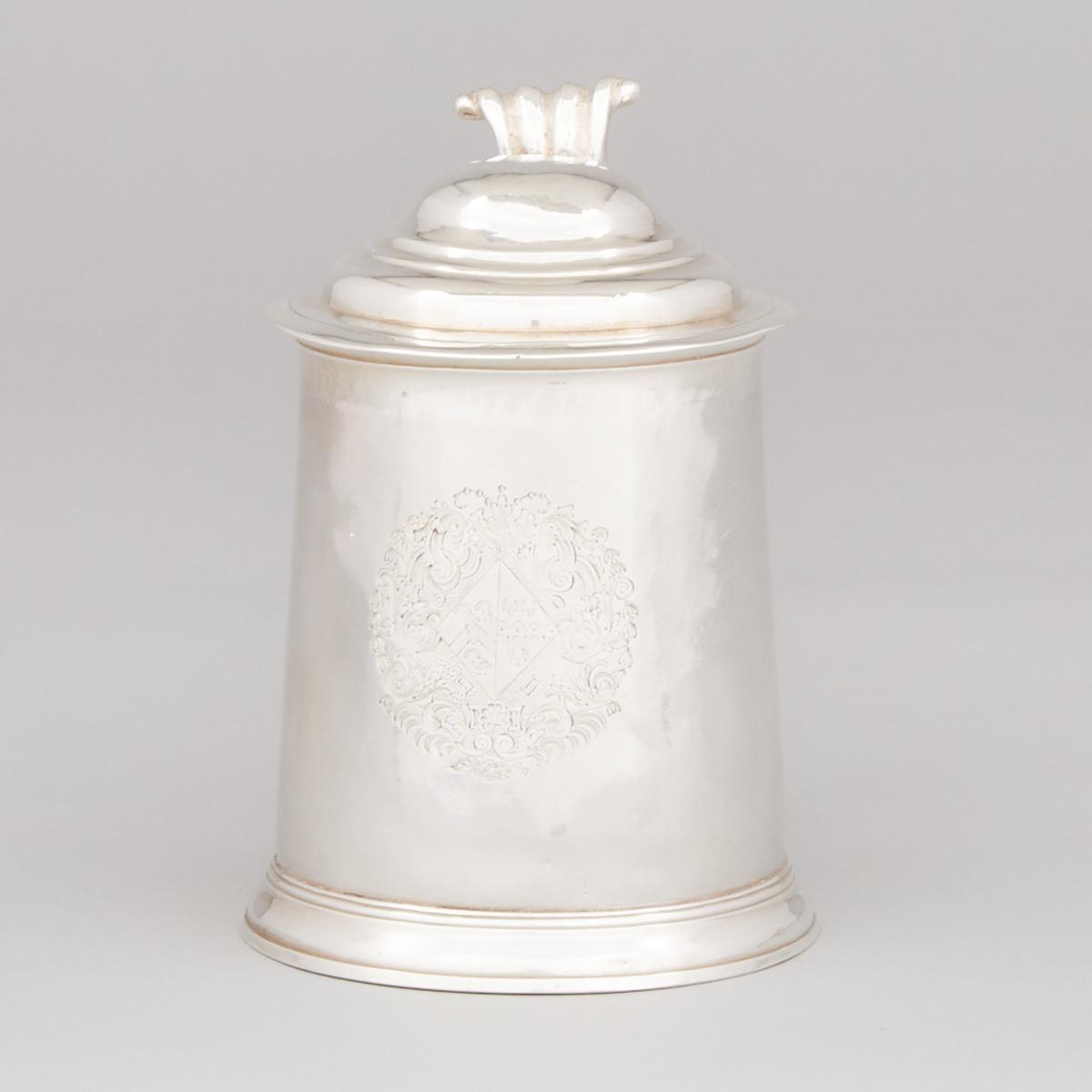 George II Silver Tankard, Edward Pocock, London, 1729, height 5.7 in — 14.5 cm - Image 2 of 2