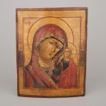 Russain Orthodox Our Lady of Kazan Icon, 19th century, 12 x 9.5 in — 30.5 x 24.1 cm