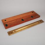 Large Marine Navigation Lacquered Brass Parallel Rolling Rule, The Hughes Owens Co. Ltd., 19th centu