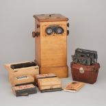 Jules Richard ‘Verascope’ Stereoscopic Camera and ‘Unis’ Stereoscope, c.1910, viewer height 18.5 in