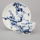Worcester 'Prunus Root' Pattern Tea Bowl and Saucer, c.1760, saucer diameter 4.7 in — 12 cm