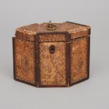 George III Rolled Paper Filigree Tea Caddy, late 18th century, 5 x 6.3 x 3.25 in — 12.7 x 16 x 8.3 c