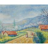 Hugues Claude Pissarro (1935-), LE CHEMIN DU PAIN-DE-SUCRE, NORMANDIE, Oil on canvas; signed lower l