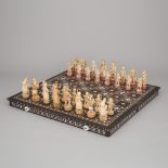 North Indian Ivory Chess Set, early-mid 20th century