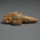Taino Parrot Form Ceremonial Stone Axe Scepter Head, 1200-1500 A.D., length 9.4 in — 24 cm