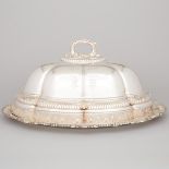 George IV Silver Oval Meat Dish and Cover, John Bridge, London, 1824, length 22.8 in — 58 cm (2 Piec