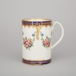 Worcester Mug, c.1780, height 4.7 in — 12 cm