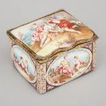 Viennese Enamel Dresser Box, 19th century, 2.25 x 3 x 2.6 in — 5.7 x 7.6 x 6.6 cm