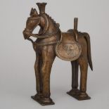 South Indian Bronze Horse Form Vahana, 18th/19th century, height 10 in — 25.5 cm