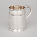 Queen Anne Silver Mug, Benjamin Pyne, London, 1706, height 4.6 in — 11.7 cm