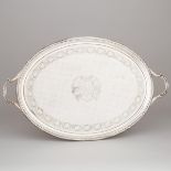 George III Silver Two-Handled Oval Serving Tray, Thomas Hannam & John Crouch, London, 1802, length 2