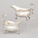 Pair of George II Silver Sauce Boats, Robert Innes, London, 1751, length 7.7 in — 19.6 cm (2 Pieces)
