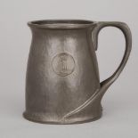Tudric Pewter Golfer's Mug by Archibald Knox for Liberty & Co., early 20th century, height 4.3 in —