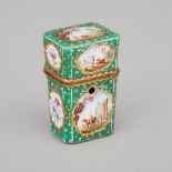 Georgian Staffordshire Enamel Scent Bottle Case, late 18th century, height 2.8 in — 7 cm