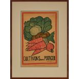 Set of Four French Food Rationing Propaganda Posters, c.1916, sight 20 x 13 in — 50.8 x 33 cm; 28.5