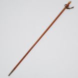 Georgian Gold Handled Malacca Walking Stick, London, 1782, length 43.5 in — 110.5 cm