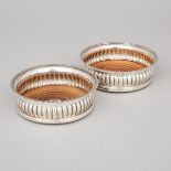 Pair of George III Silver Wine Coasters, John Roberts & Co., Sheffield, 1807/08, diameter 5.7 in — 1