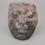 Central American Terracotta Death Mask, early 20th century, height 6.3 in — 16 cm