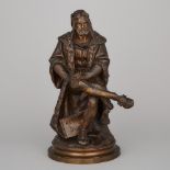 Albert Ernest Carrier-Belleuse (French, 1824–1887), ALBRECHT DÜRER, height 17.5 in — 44.5 cm (2 Piec