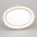 George IV Silver Oval Meat Platter, John Houle, London, 1823, length 17.9 in — 45.4 cm